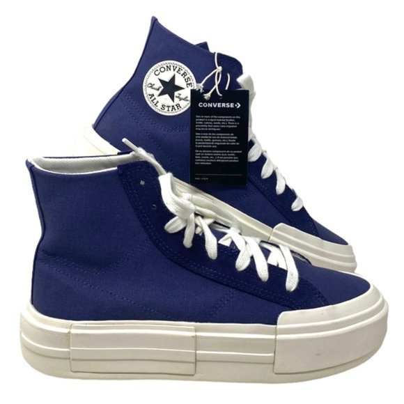 Converse Chuck Taylor Cruise Seasonal Skate High Shoes Blue Canvas Women A05468C - Picture 3 of 10